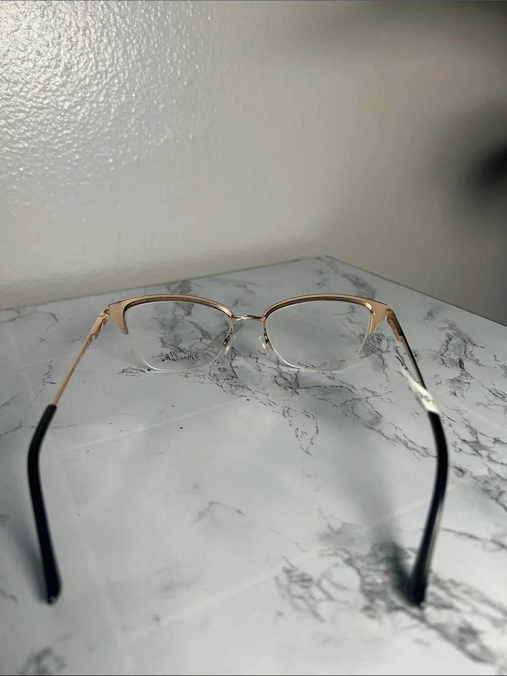 Max Cole MC1517 Women’s Semi-Rimless Eyeglass Frames Black Gold 51-17-140